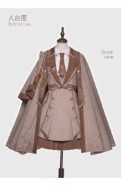 Yupbro Sheffield JSK, Blouse, Jacket, Big Cape and Small Epaulette Cape(Leftovers/Navy Blue&Brown Colours/Full Payment Without Shipping)